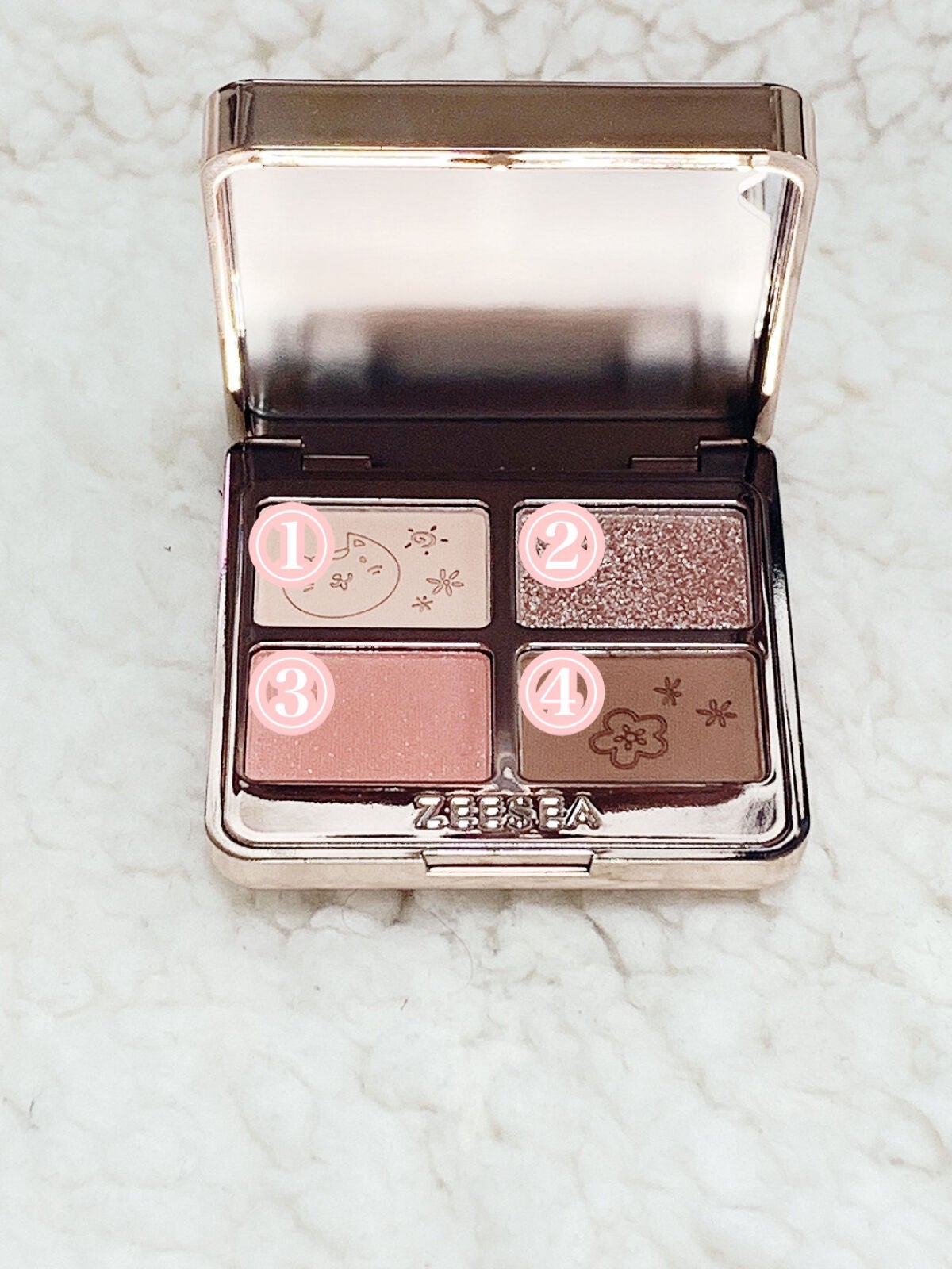 アニマルアイシャドウ(4シェード)/ZEESEA/アイシャドウパレットを使ったクチコミ(2枚目)