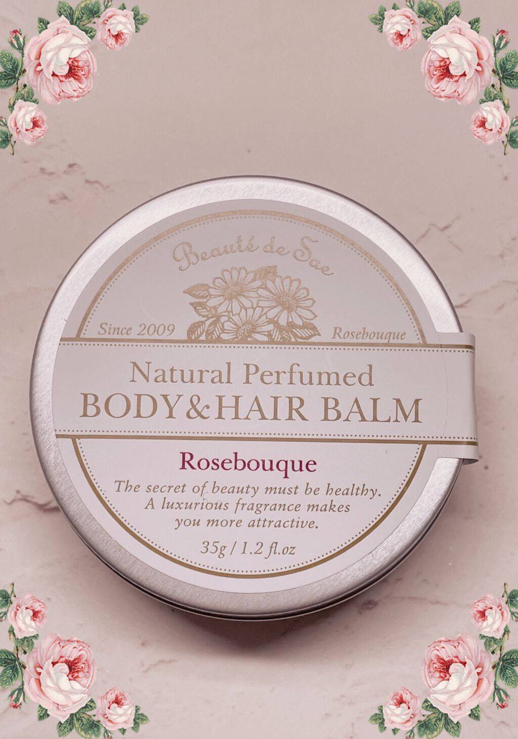 ナチュラル パフュームド ボディ＆ヘア バーム(ローズブーケ)/ボーテ デュ サエ/ボディクリームを使ったクチコミ（3枚目）