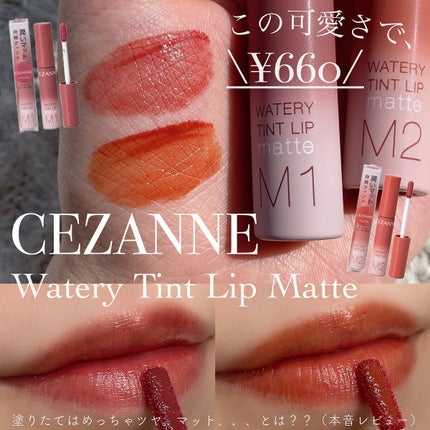 ウォータリーティントリップ マット/CEZANNE/リップティントを使ったクチコミ(1枚目)