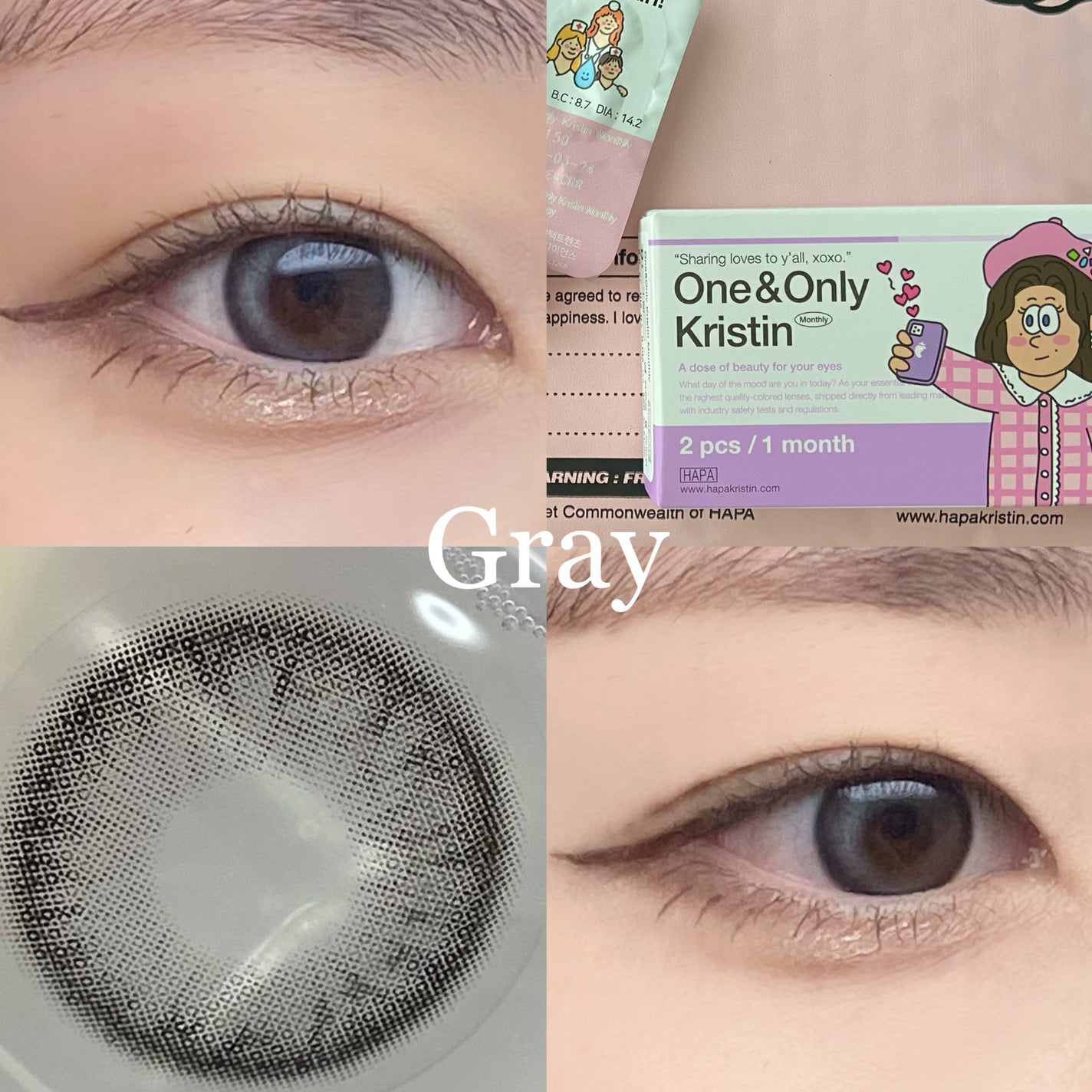 One & Only Kristin/Hapa kristin/カラーコンタクトレンズを使ったクチコミ(3枚目)