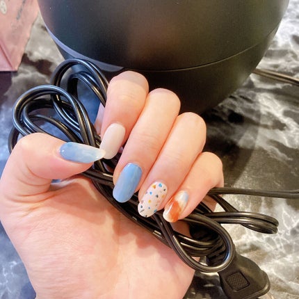 セミキュアジェルネイル(ハンド) ND-236 N Beachside (Summer disco collection)/ohora/ネイルシールの画像