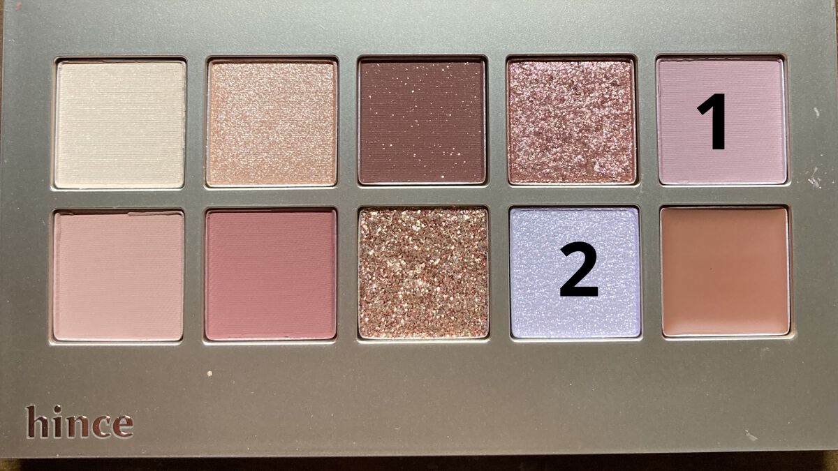 hince ニューデップスアイシャドウパレットのクチコミ「【hince ニューデップスアイシャドウパレット02】


韓国コスメの中でもお高い方なのでQ.....」（2枚目）