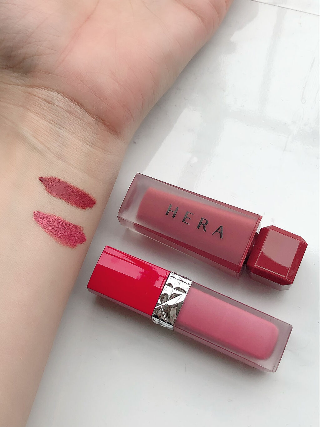 ルージュ ディオール ウルトラ リキッド 675 フルール ブルー/Dior/口紅を使ったクチコミ（3枚目）