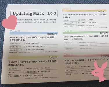 Updating Mask 1.0.0 5タイプセット 1セット5枚入り/meol/シートマスク・パックを使ったクチコミ（2枚目）