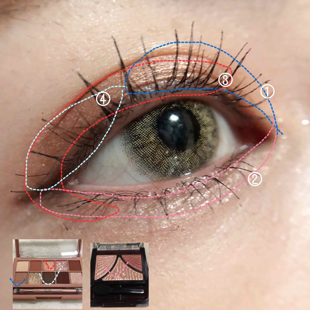 ジューシーピュアアイズ/キャンメイク/アイシャドウパレットを使ったクチコミ(3枚目)