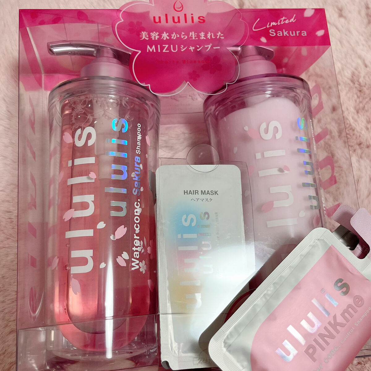 ウォーターコンク モイスト シャンプー（桜ver.)/ヘアトリートメント(桜ver.)/ululis/市販シャンプーを使ったクチコミ（1枚目）