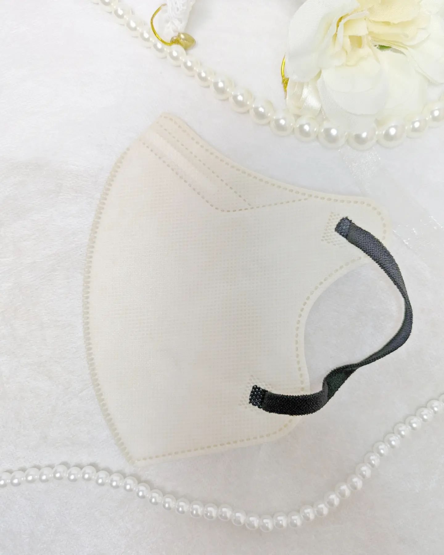 スタイリーマスク　オークル（耳ひも５色）/やまと工業/マスクを使ったクチコミ（3枚目）