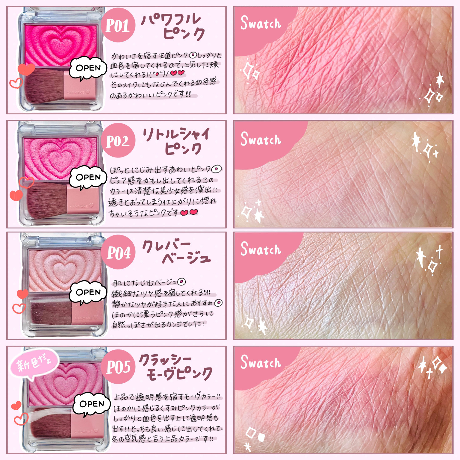 パウダーチークス/キャンメイク/パウダーチークを使ったクチコミ（2枚目）