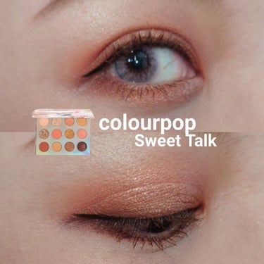 ColourPop Eye Palette-Sweet Talkのクチコミ「#今日のメイク
#ColourPop #SweetTalk

ガッツリコーラル気分💞
やはり大.....」（1枚目）