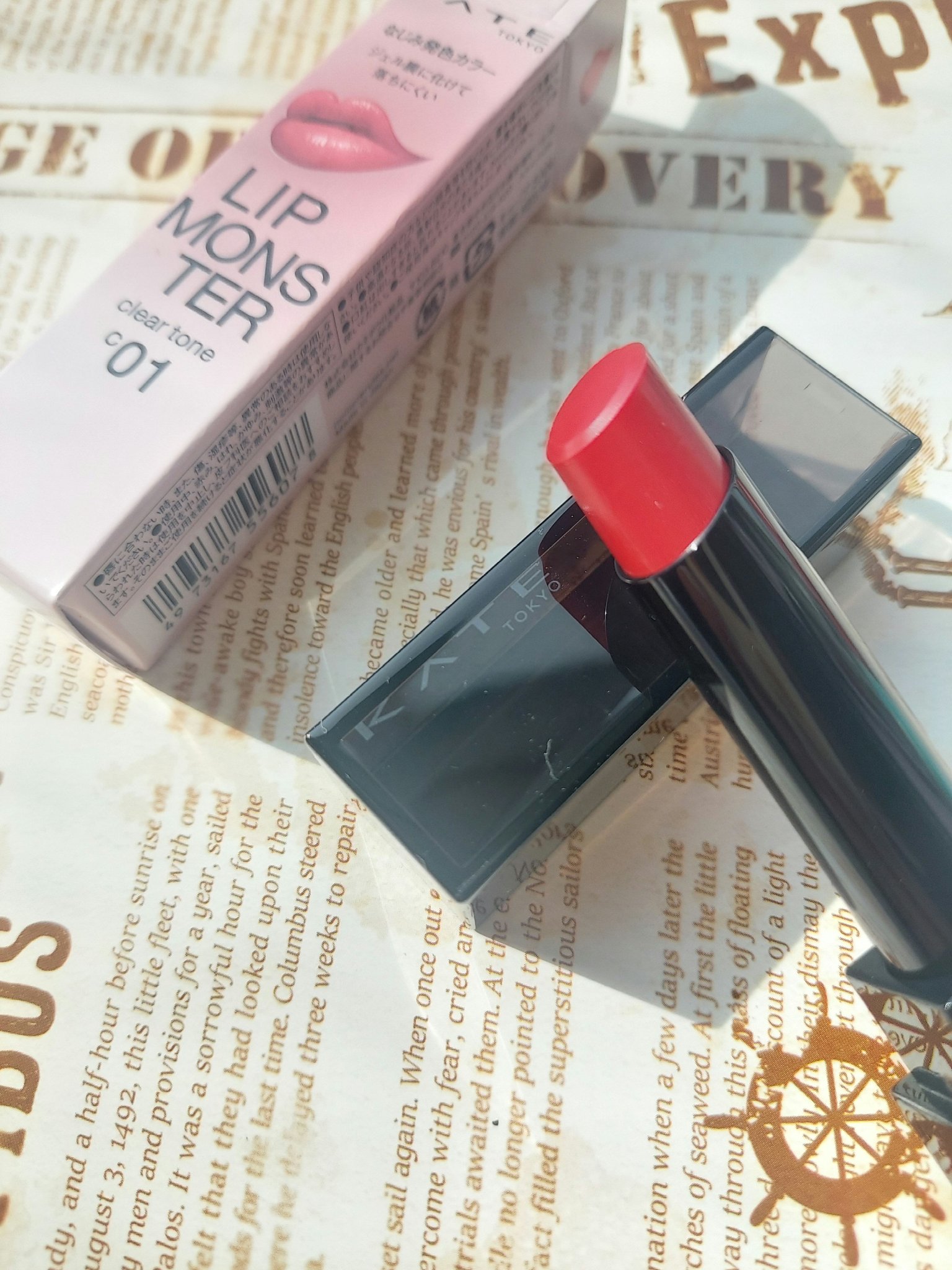 リップモンスター クリアトーン C01 炎化モンスター/KATE/口紅を使ったクチコミ（1枚目）