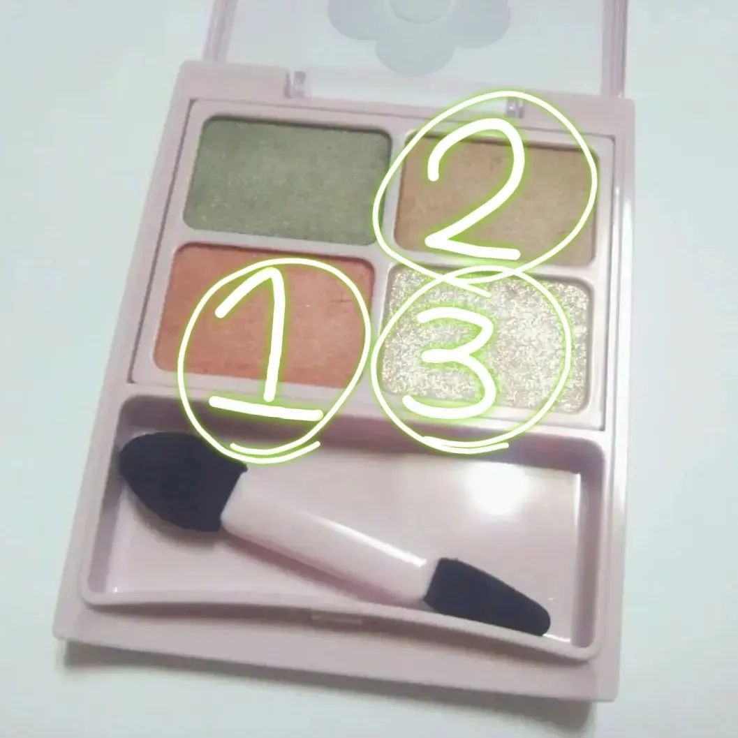 CMBバームアイシャドウ/セリア/ジェル・クリームアイシャドウを使ったクチコミ（3枚目）