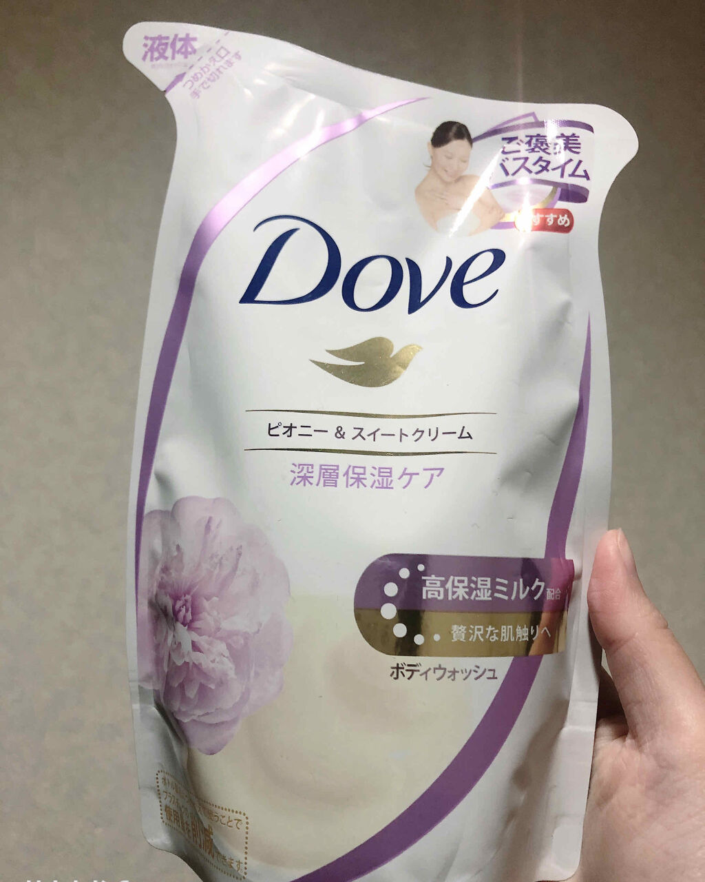 ボディウォッシュ リッチケア ピオニー & スイートクリーム/ダヴ/ボディソープを使ったクチコミ（1枚目）