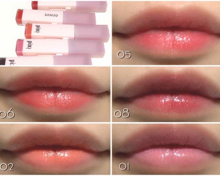 ツートーンリップバーム/pixi beauty/口紅を使ったクチコミ(3枚目)