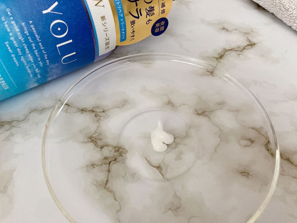 リラックスナイトリペア シャンプー／トリートメント トリートメント本体 475g/YOLU/市販シャンプーを使ったクチコミ（2枚目）