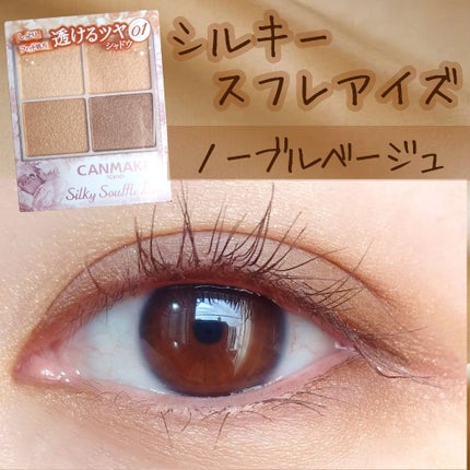 シルキースフレアイズ 01 ノーブルベージュ/キャンメイク/アイシャドウパレットを使ったクチコミ(1枚目)