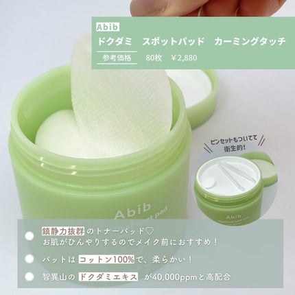 ドクダミカーミングタッチスポットパッド/Abib /トナーパッドを使ったクチコミ(2枚目)