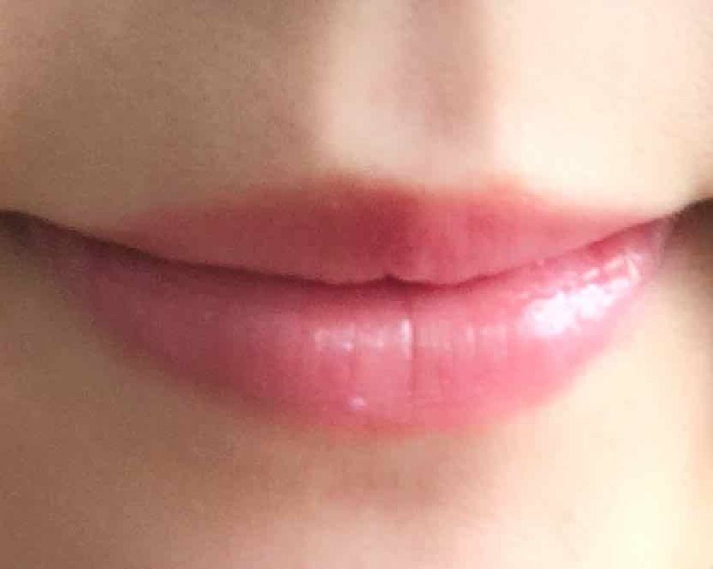 フォーエヴァージューシー オイルルージュ ティント 08 apple trick ★限定色/JILL STUART/リップティントを使ったクチコミ（2枚目）