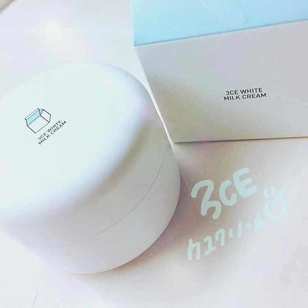 WHITE MILK CREAM/3CE/フェイスクリームを使ったクチコミ(1枚目)