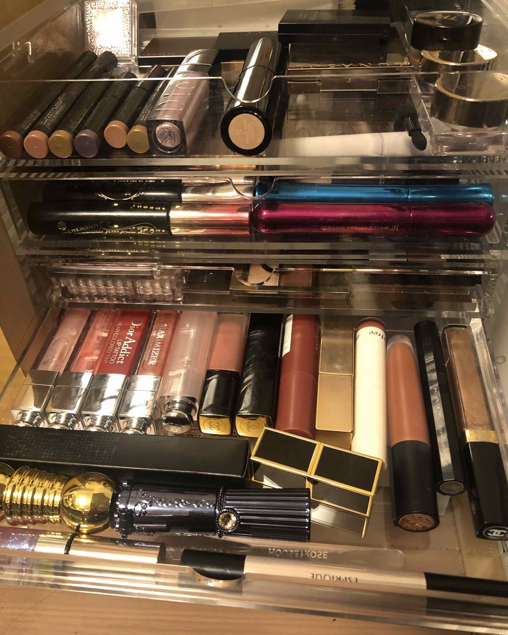 重なるアクリルケース2段引出・大/無印良品/その他化粧小物を使ったクチコミ(1枚目)