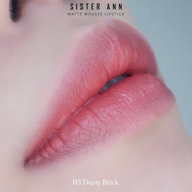 マットムースリップスティック 03_Dusty Brick/SISTER ANN/口紅を使ったクチコミ（2枚目）