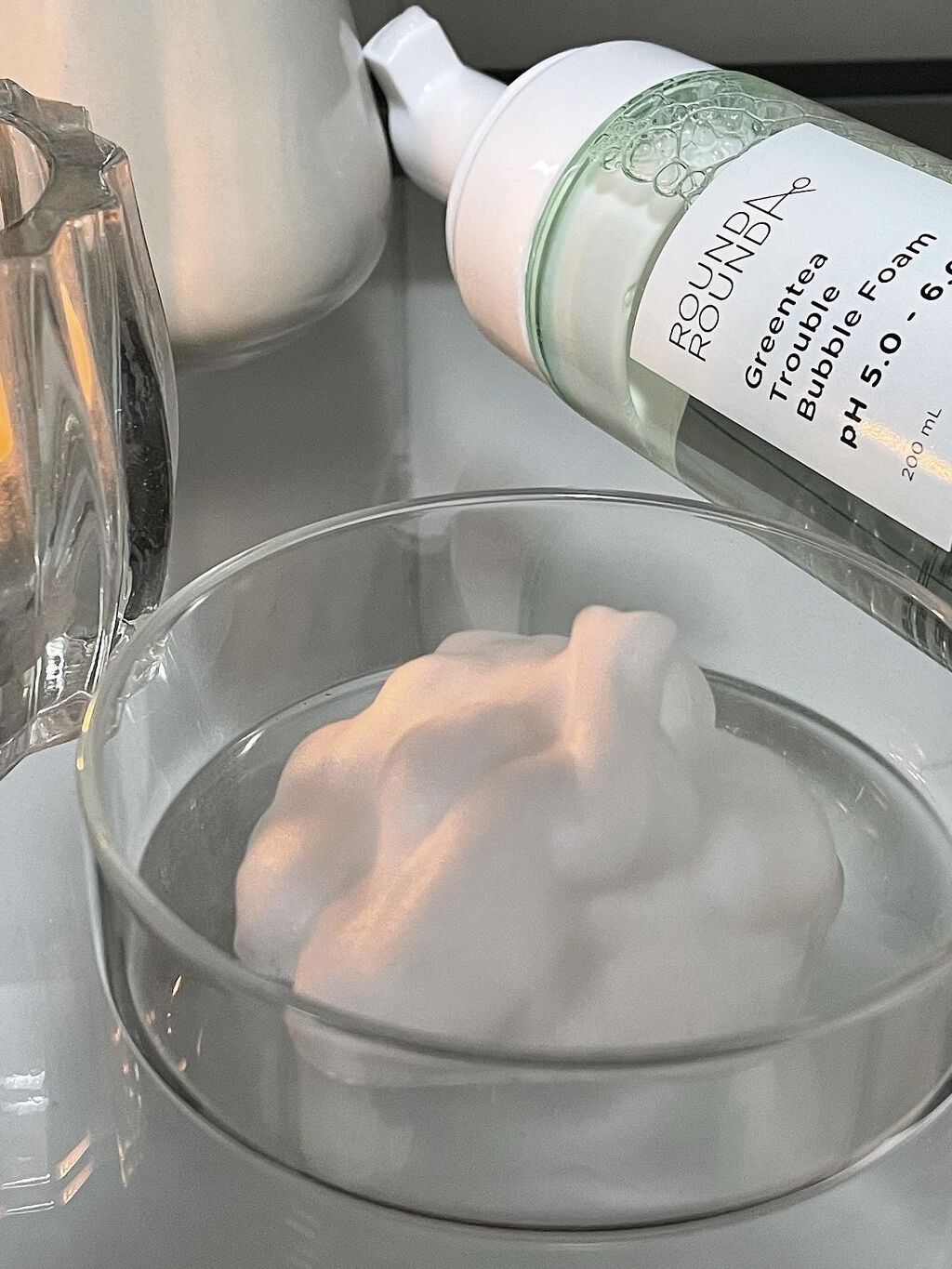 グリーンティートラブルバブルフォーム/ラウンドアラウンド/泡洗顔を使ったクチコミ（1枚目）