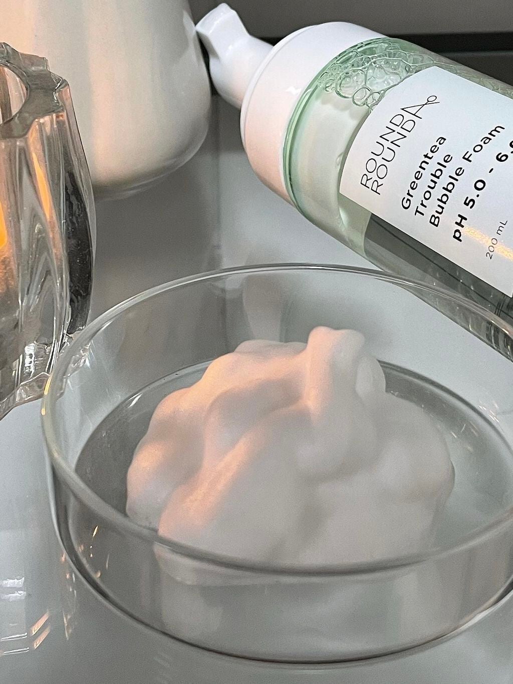 グリーンティートラブルバブルフォーム/ラウンドアラウンド/泡洗顔を使ったクチコミ(1枚目)
