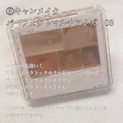 パーフェクトマルチアイズ/キャンメイク/アイシャドウパレットを使ったクチコミ(4枚目)