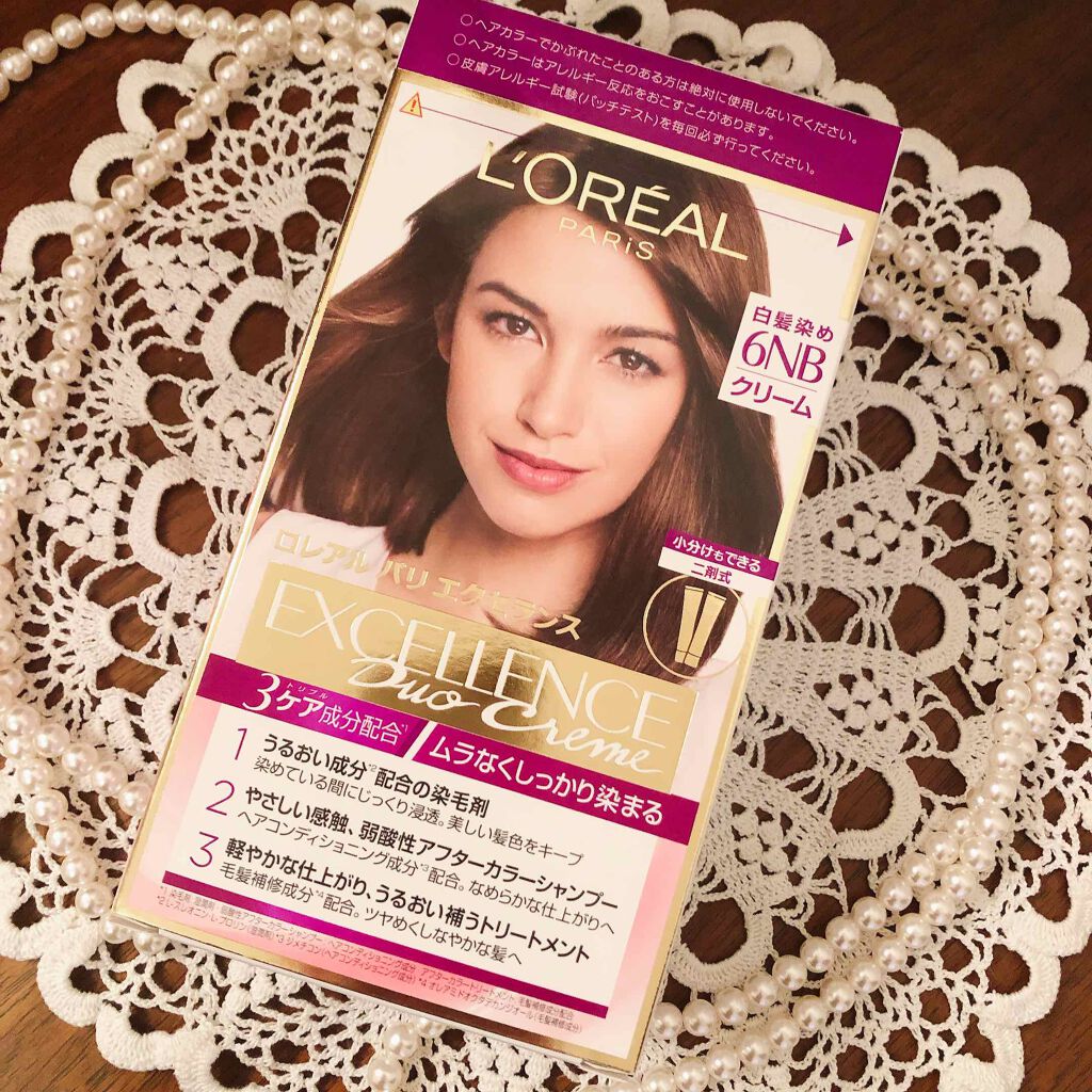 エクセランス ヘアカラー 6NB/ロレアル パリ/ヘアカラーを使ったクチコミ（1枚目）