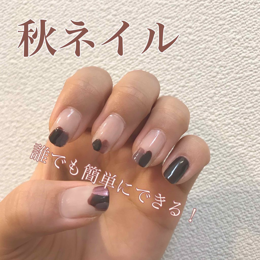 カラフルネイルズ キャンメイクを使った口コミ 秋のシンプルネイル お好みの色をのせ By こげ Lips