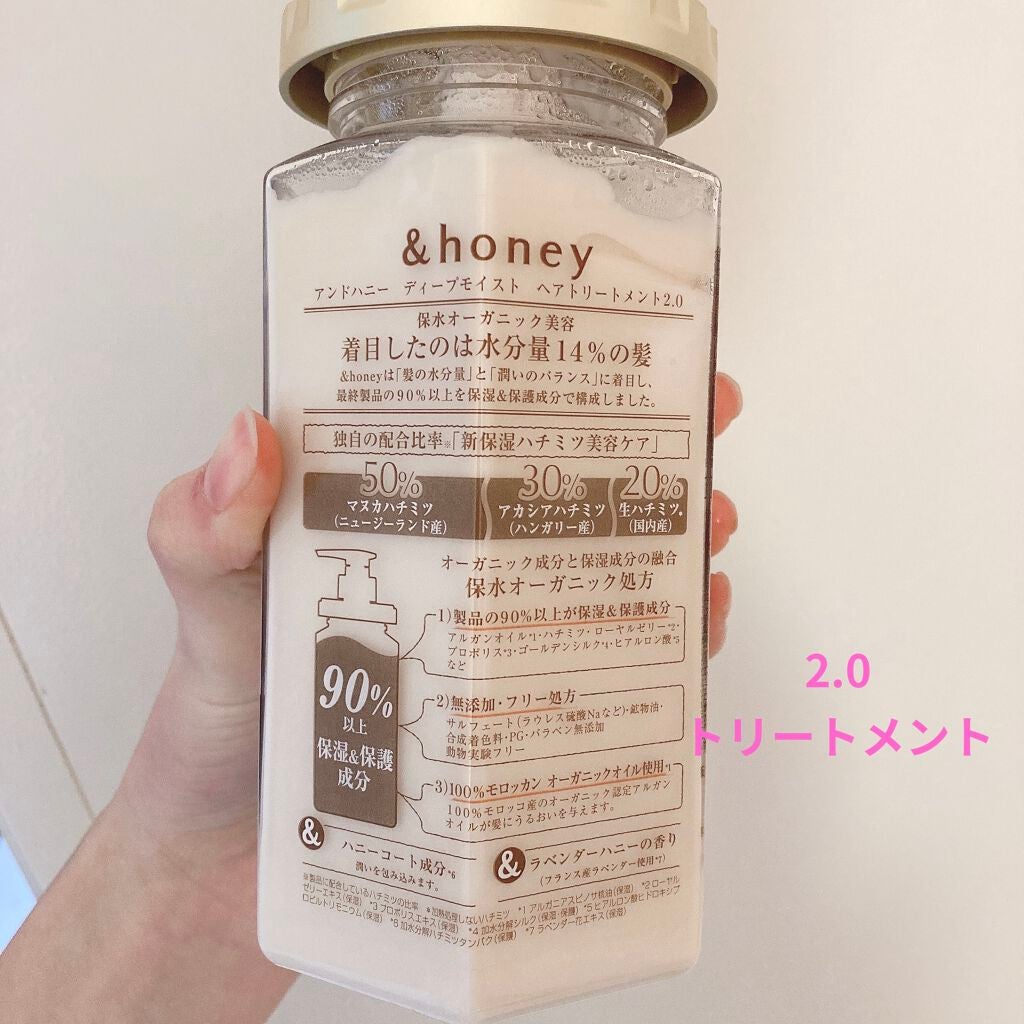 ディープモイスト シャンプー1.0/ヘアトリートメント2.0/&honey/市販シャンプーを使ったクチコミ(3枚目)
