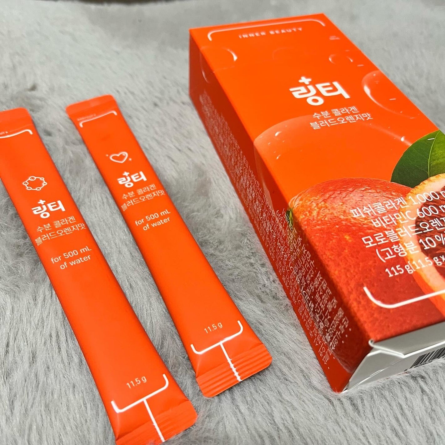 LINGTEA うるおい水分コラーゲン ブラッドオレンジ味/LINGTEA/美容サプリメントを使ったクチコミ(1枚目)