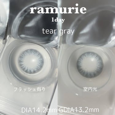 ラムリエ ハイジェニック 1day UVのクチコミ「#購入品紹介

ramurie 1day ティアーグレー
DIA14.2mm GDIA13.2.....」（2枚目）