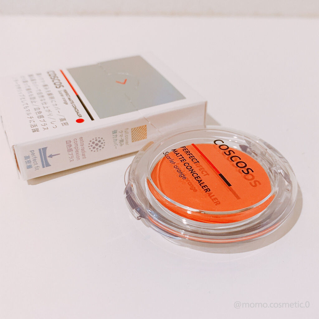 パーフェクトマットコンシーラー スカーレットオレンジ/COSCOS/クリームコンシーラーを使ったクチコミ（2枚目）