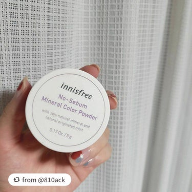 ノーセバム　ミネラルカラーパウダー　/innisfree/ルースパウダーを使ったクチコミ（1枚目）