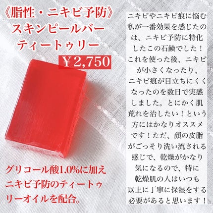 スキンピールバー ティートゥリー/サンソリット/洗顔石鹸を使ったクチコミ(5枚目)