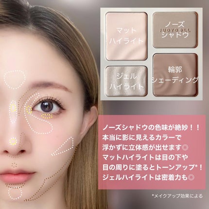 JUDYDOLL メリハリマスターパレット/JUDYDOLL/パウダーハイライトを使ったクチコミ(4枚目)