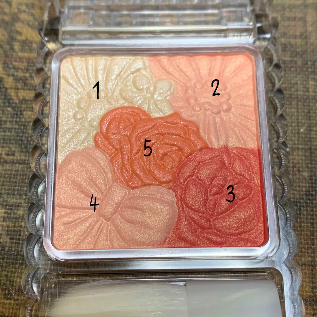 グロウフルールチークス 13 ジューシーポップフルール/キャンメイク/パウダーチークを使ったクチコミ（2枚目）