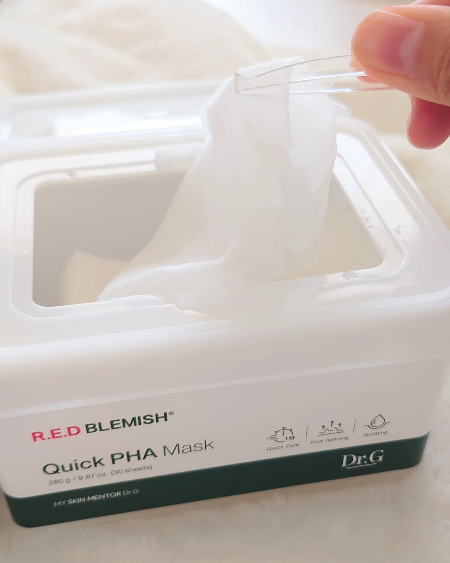 レッドブレミッシュクイックPHAシートマスク/Dr.G/シートマスク・パックを使ったクチコミ（2枚目）