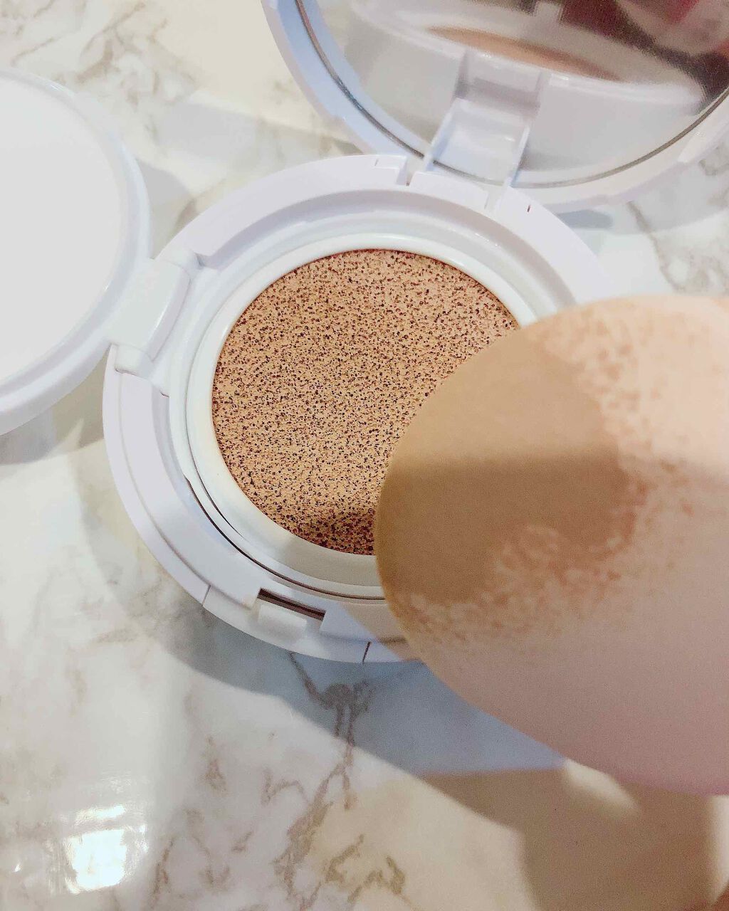 オーガニッククッションコンパクト/アクア・アクア/クッションファンデーションを使ったクチコミ（3枚目）