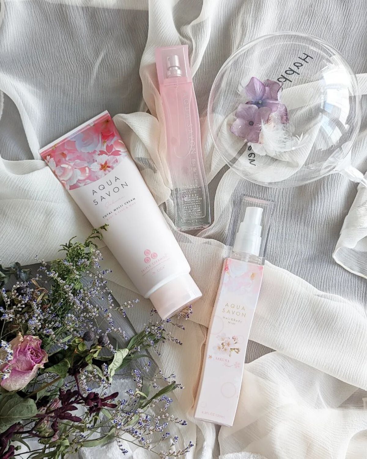 トータルマルチクリーム サクラフローラルの香り 23s/アクアシャボン/ボディクリームを使ったクチコミ(2枚目)