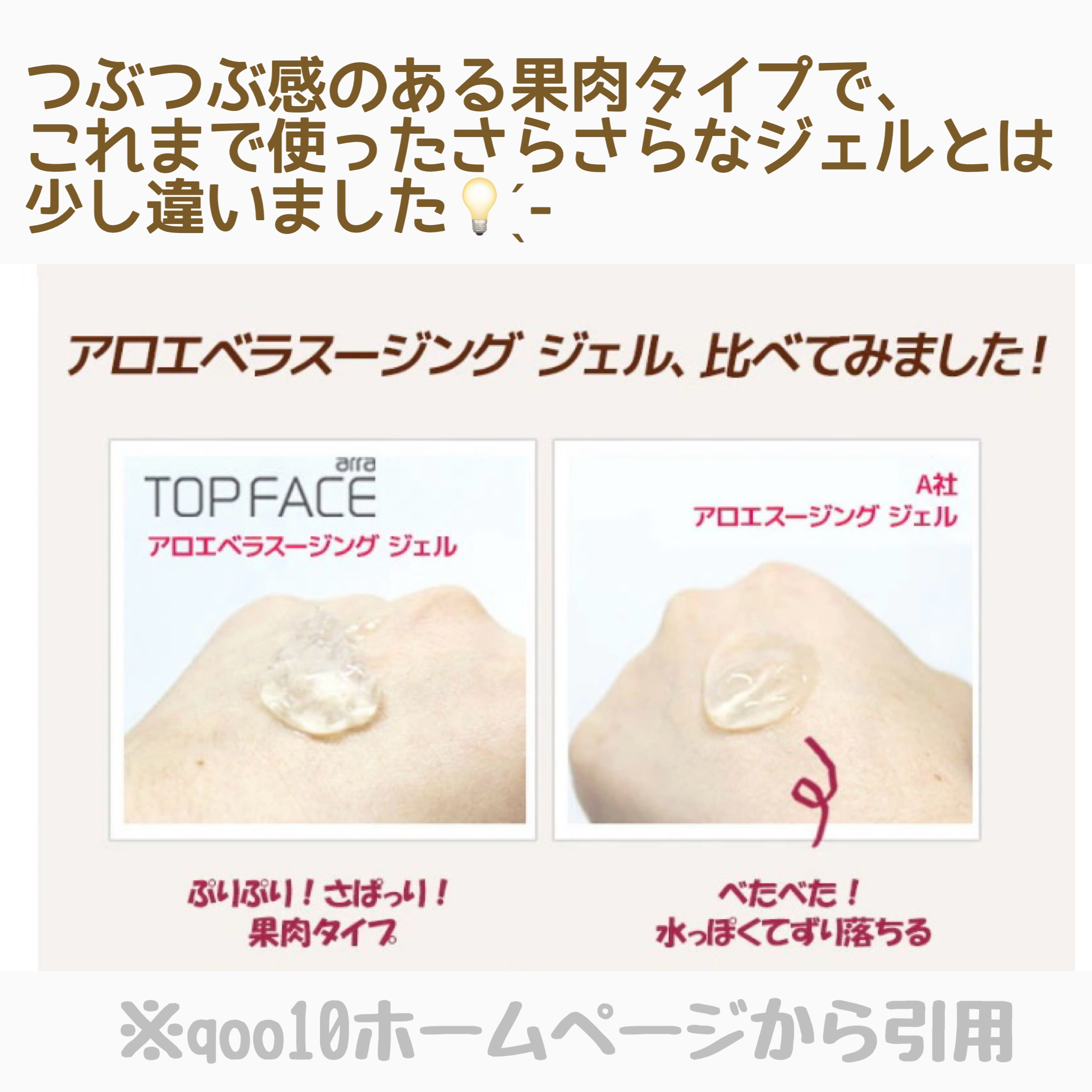 オーガニック アロエベラゲル 100%/TOPFACE/ボディローションを使ったクチコミ（2枚目）