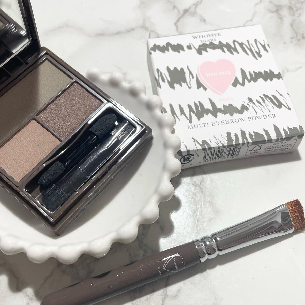 平行眉ブラシ　熊野筆/WHOMEE/メイクブラシを使ったクチコミ（1枚目）