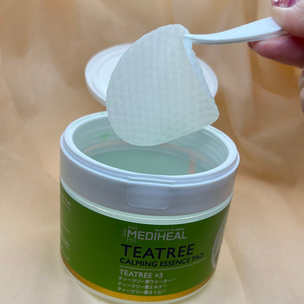 ティーツリーカーミングエッセンスパッド/MEDIHEAL/トナーパッドを使ったクチコミ(1枚目)