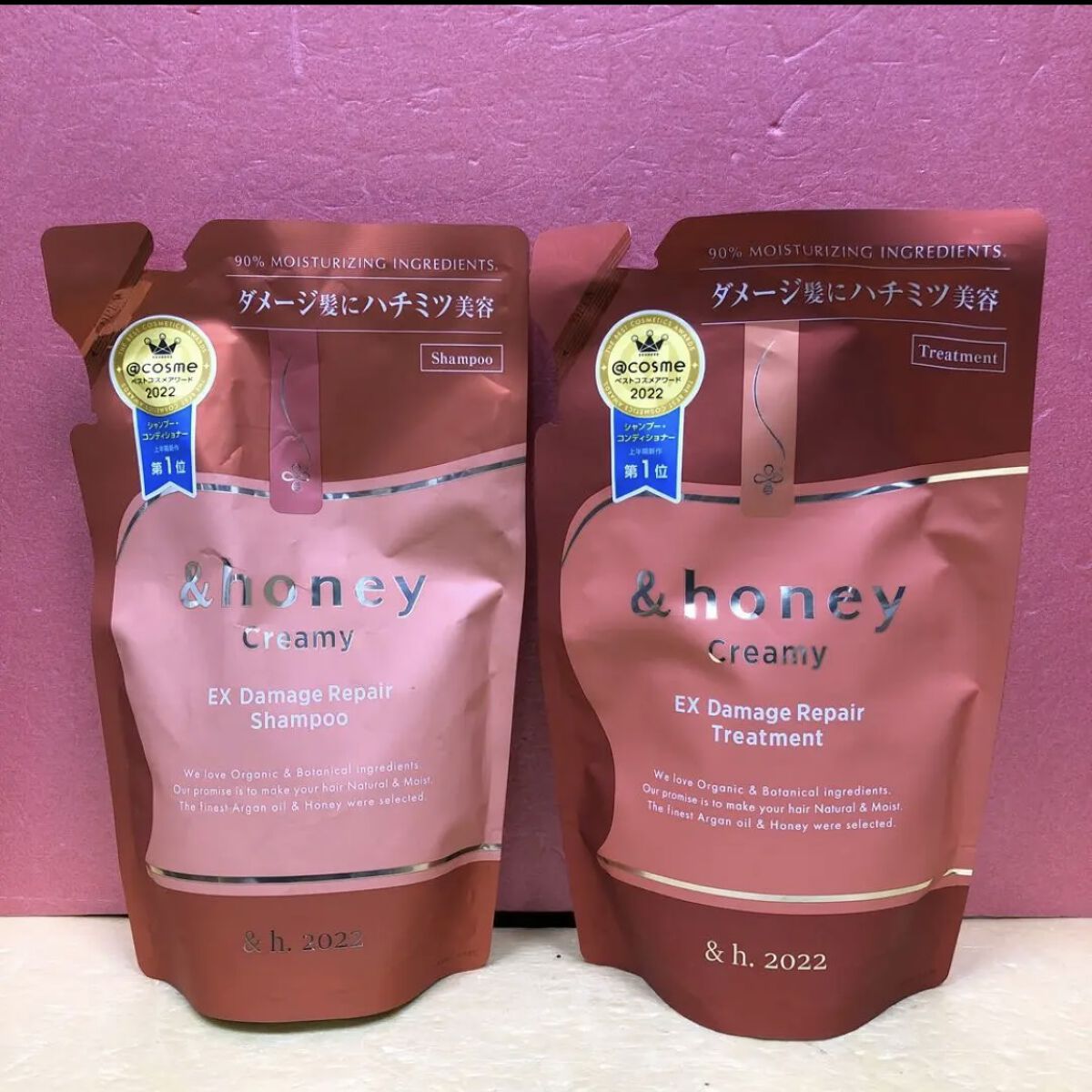 Creamy EXダメージリペアシャンプー1.0/ヘアトリートメント2.0/&honey/市販シャンプーを使ったクチコミ（2枚目）