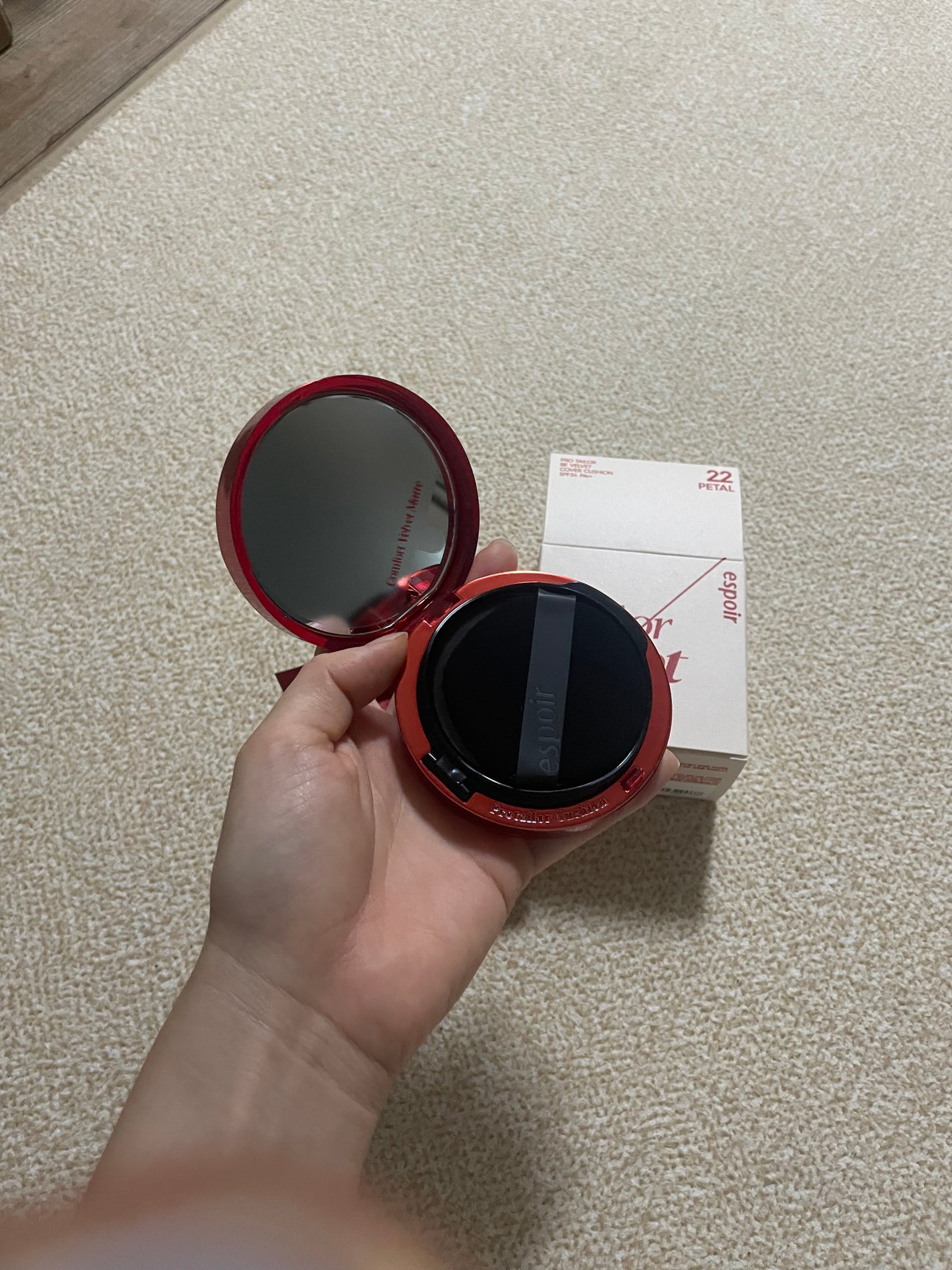 プロテーラービーベルベットカバークッション/espoir/クッションファンデーションを使ったクチコミ(2枚目)