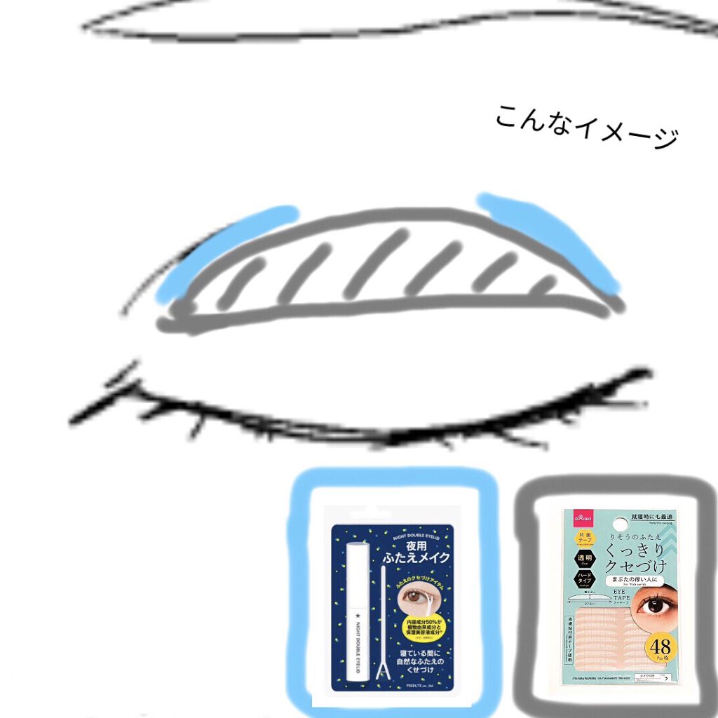 夜用ふたえメイク/プレビュート/二重まぶた用アイテムを使ったクチコミ（3枚目）