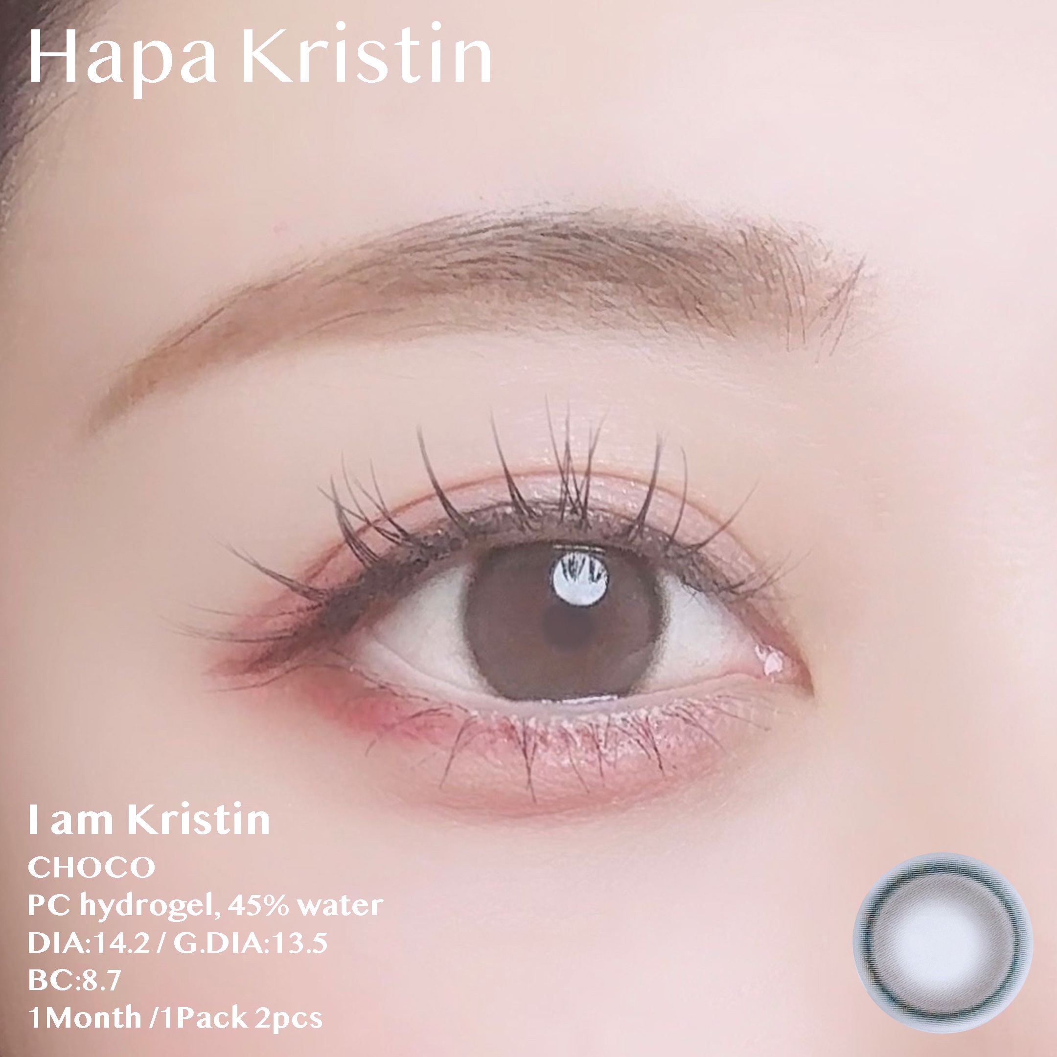 I am Kristin/Hapa kristin/１ヶ月（１MONTH）カラコンを使ったクチコミ（3枚目）
