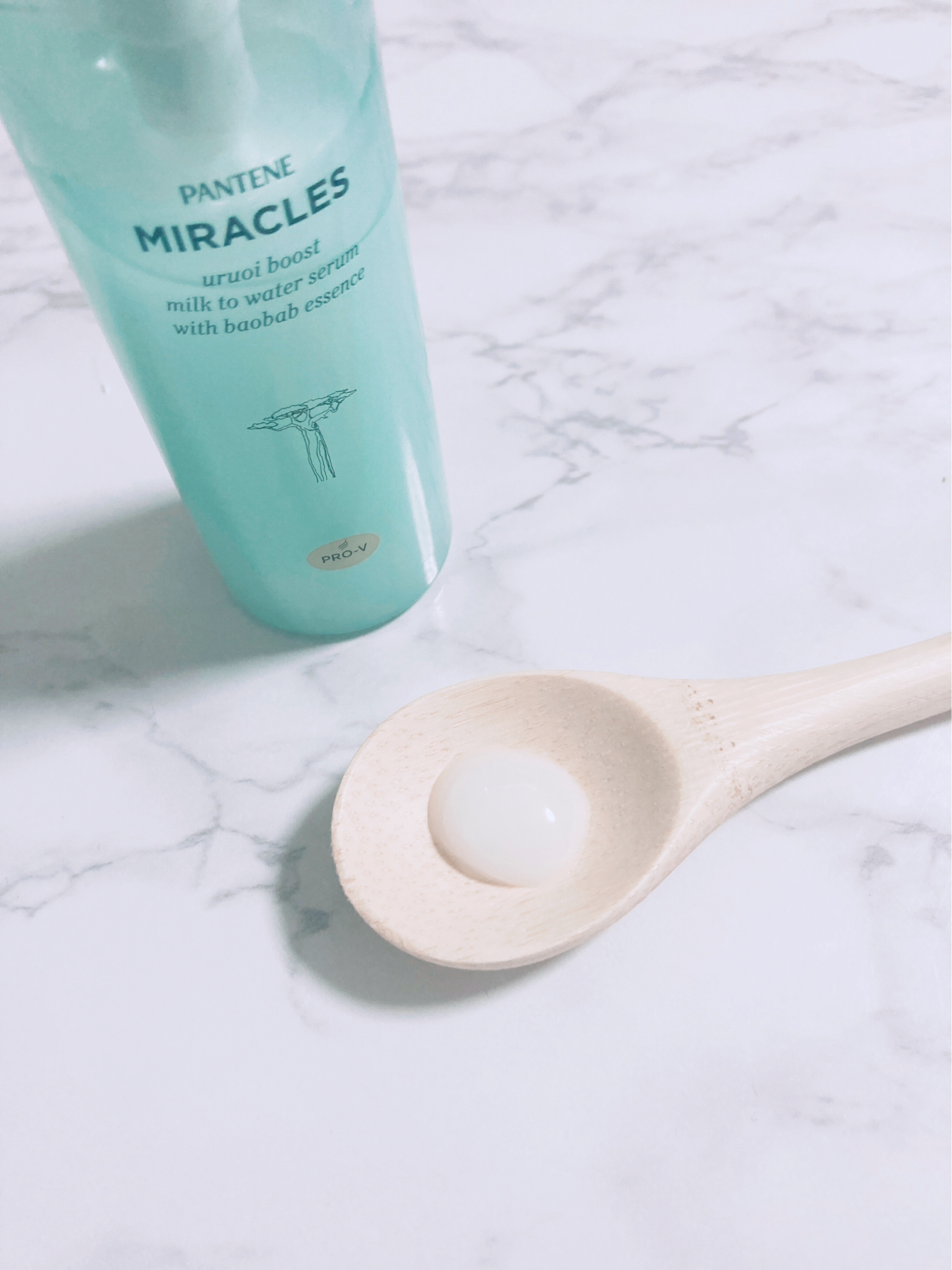 ミラクルズ うるおいブーストミルクウォーターセラム/パンテーン/アウトバストリートメントを使ったクチコミ（2枚目）