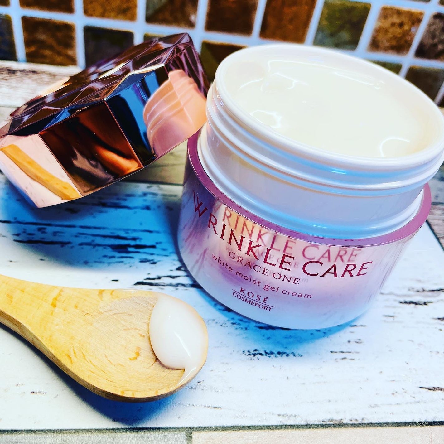 リンクルケア ホワイト モイストジェルクリーム/グレイスワン/オールインワン化粧品を使ったクチコミ(2枚目)