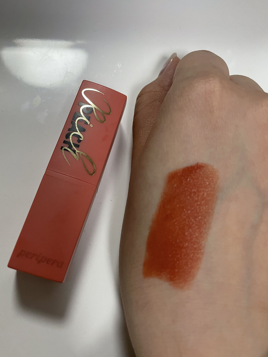 インクライティングリッチリップスティック/PERIPERA/口紅を使ったクチコミ（2枚目）